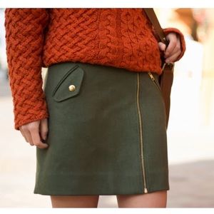 [J. Crew] Maroon Wool Mini Skirt